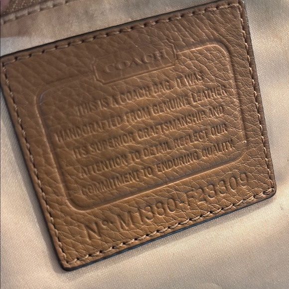 Coach Avery Tan Leather Hobo Bag with Gold Accents No. M1380-F23309 - Picture 11 of 12